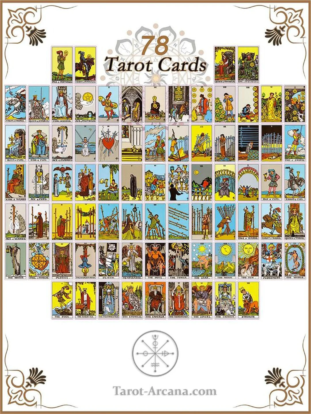 78 card tarot deck nghệ thuật phù hợp sưu tầm và đọc bài