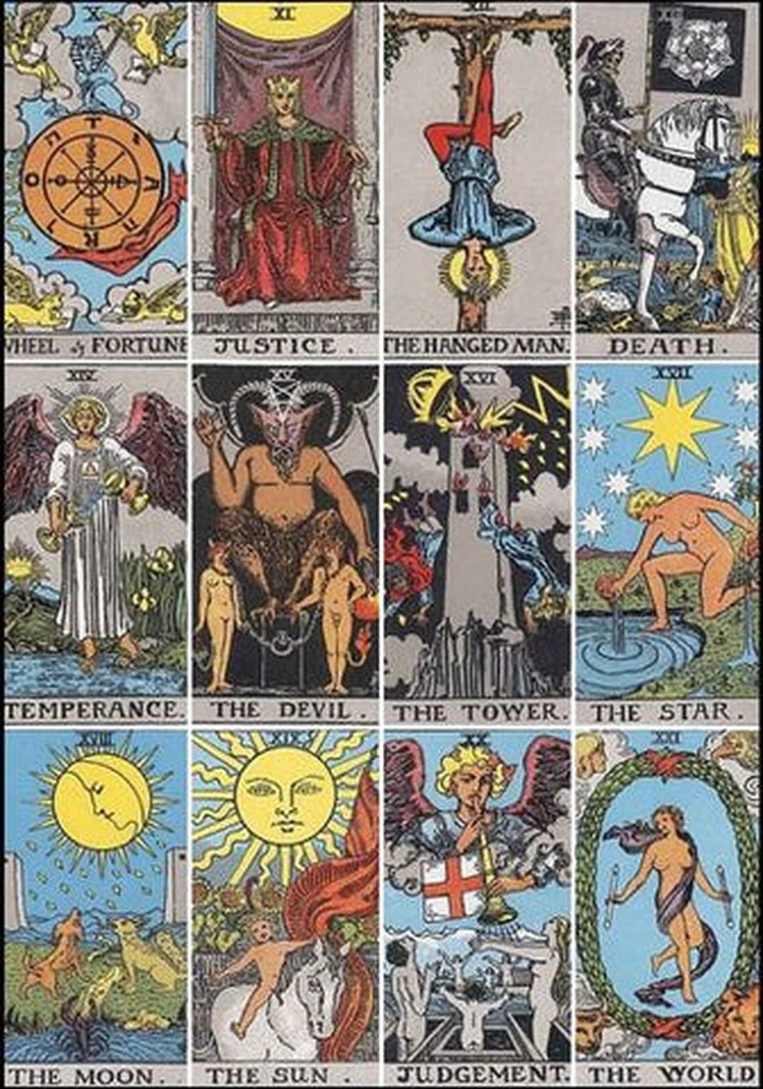 all major arcana dùng trong trải bài thực tế