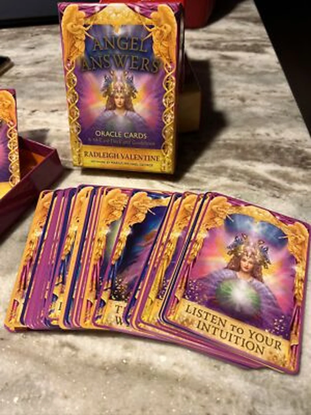 angel answers oracle cards a 44 card deck and guidebook hộp bài bản sưu tầm