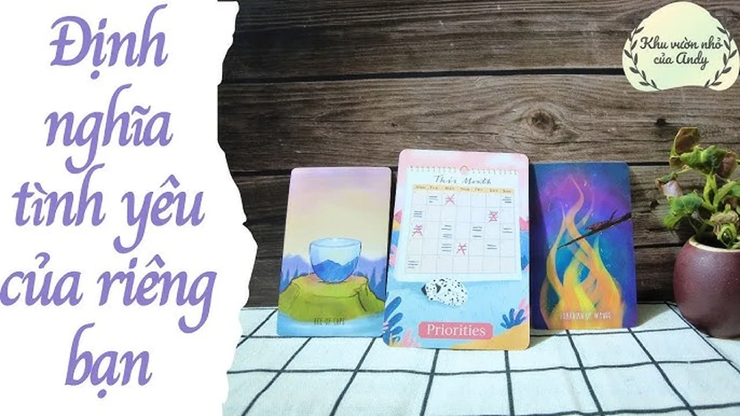 bài tarot 18 dạng chọn tụ trên video tình yêu