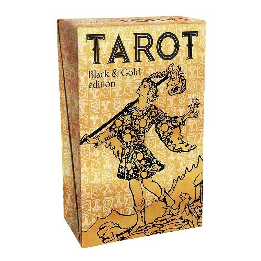 bài tarot mạ vàng Black and Gold so sánh nền vàng và nền đen