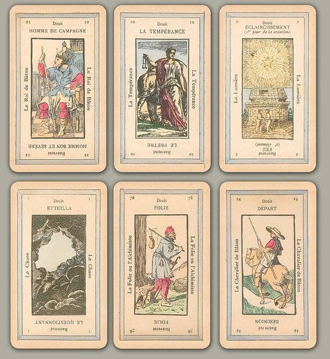 bài tarot wiki minh họa bộ bài Etteilla