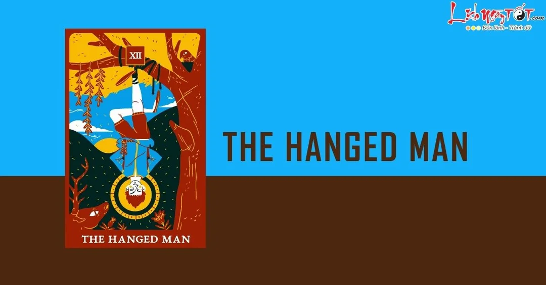 bốc bài tarot với lá bài The Hanged Man