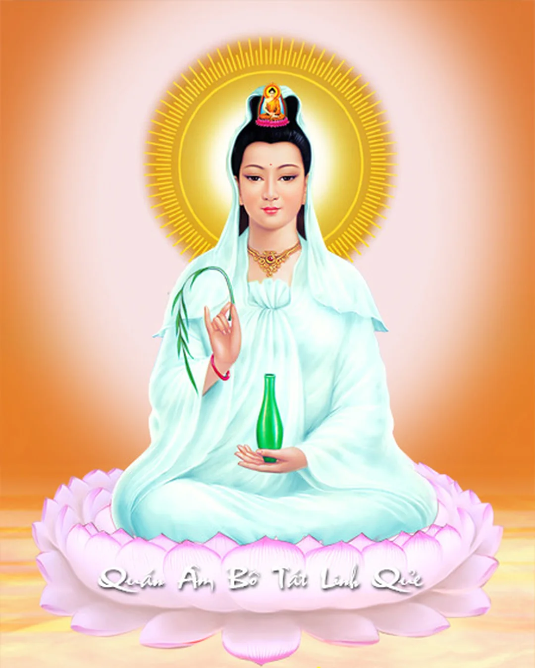 bói bài quan âm với hình Quan Thế Âm Bồ Tát