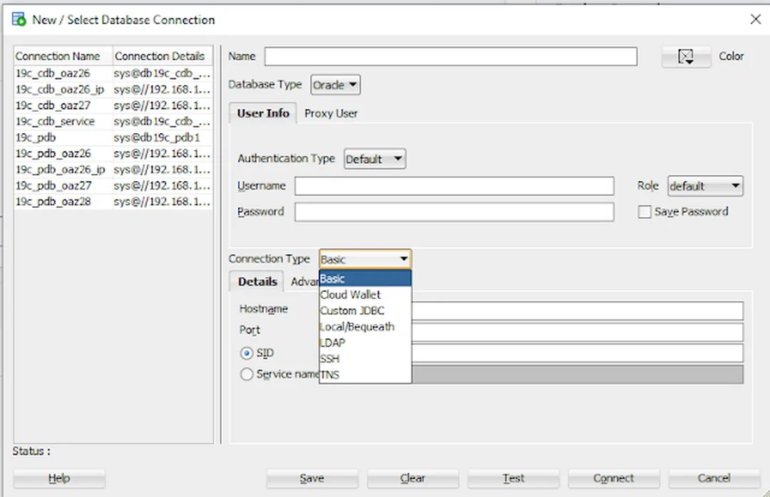 Tạo connection trong Oracle SQL Developer cách sử dụng oracle sql developer tạo kết nối database