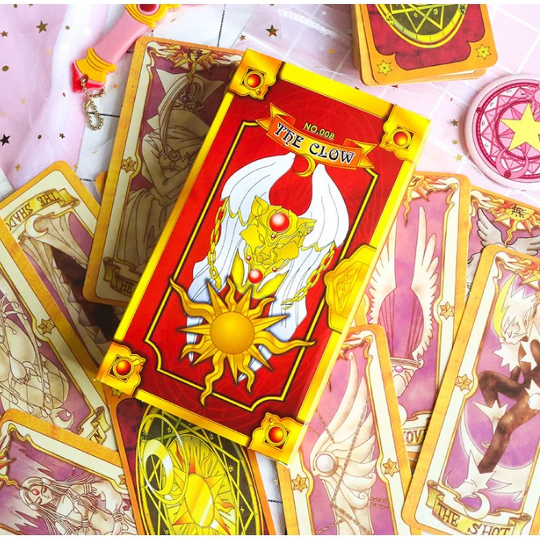 cardcaptor sakura tarot deck bản Sakura Cards màu hồng với hộp sách phép