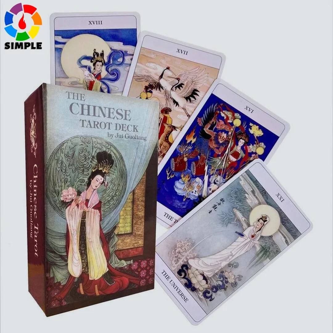 chinese tarot deck dạng hộp bài và lá bài