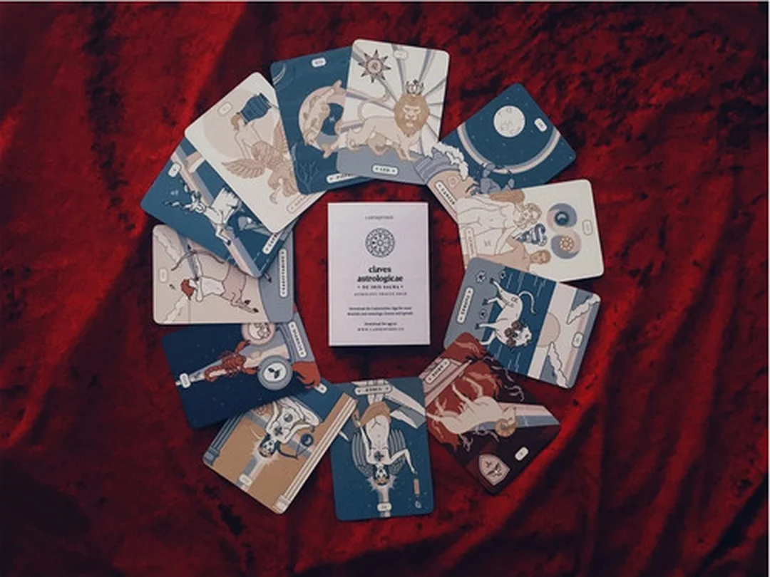 claves astrologicae astrology oracle deck với hộp bài sang trọng