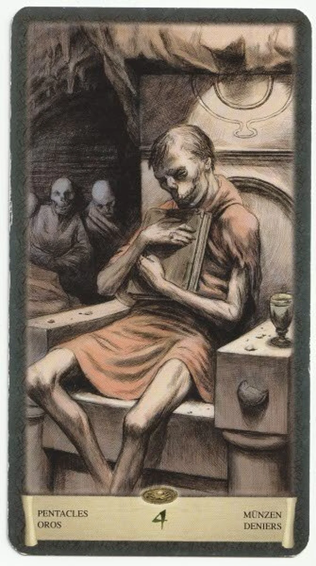 dark grimoire tarot lá bài minh họa sinh vật huyền bí