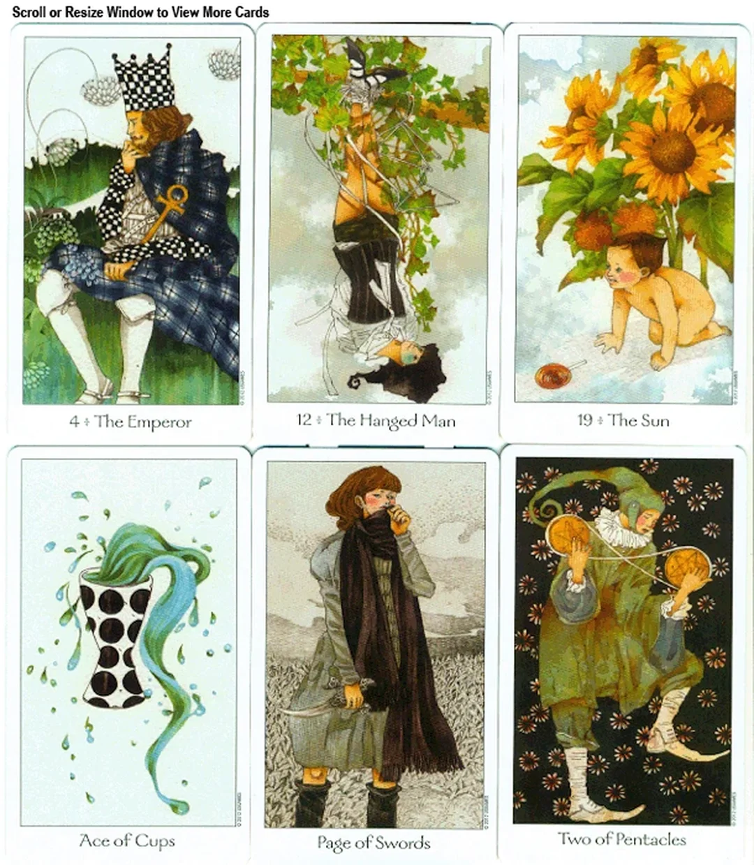 dreaming way tarot hộp bài và nhiều lá minh họa