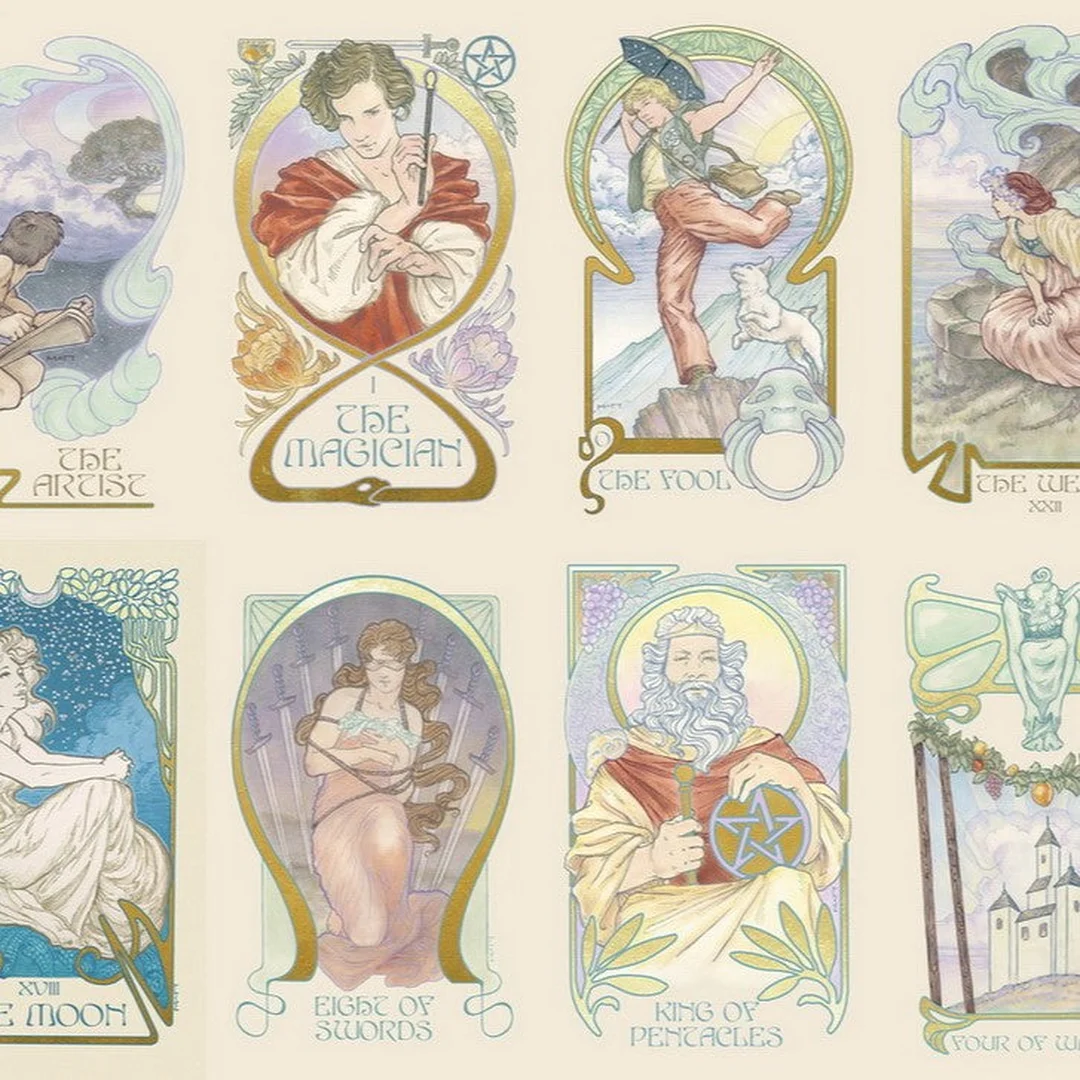ethereal visions illuminated tarot deck các lá bài trải thực tế