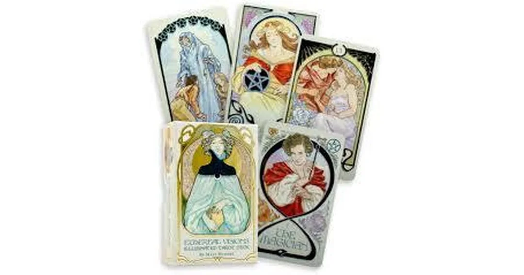 ethereal visions illuminated tarot deck hộp và booklet