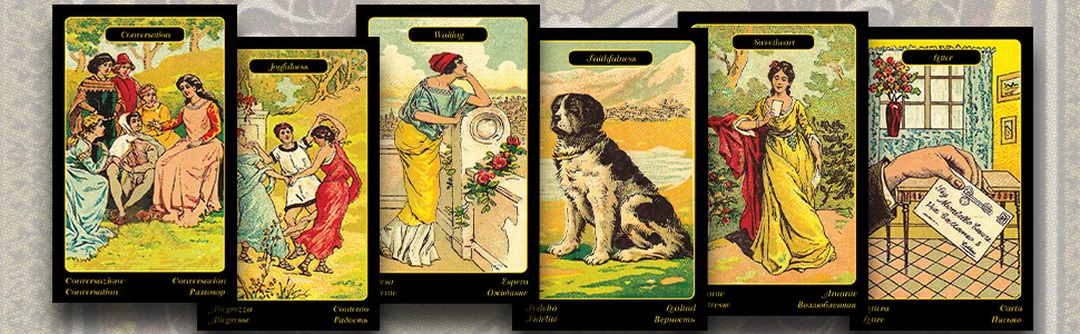 gypsy oracle cards minh họa trải bài và hình ảnh deck