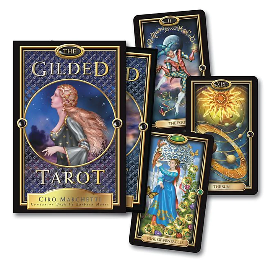 hộp bài the gilded tarot bản sách và bộ bài