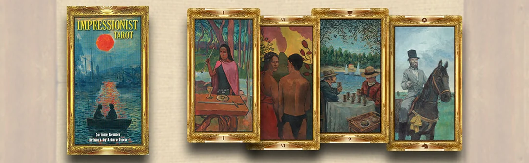 Impressionists Tarot Deck bố cục hình ảnh lá bài impressionists tarot deck ảnh lá bài và bố cục minh họa