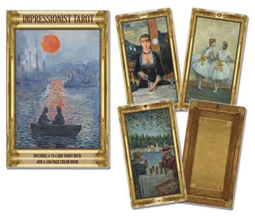 Impressionists Tarot Deck bản kit sưu tầm impressionists tarot deck bộ kit hộp lớn cho người sưu tầm