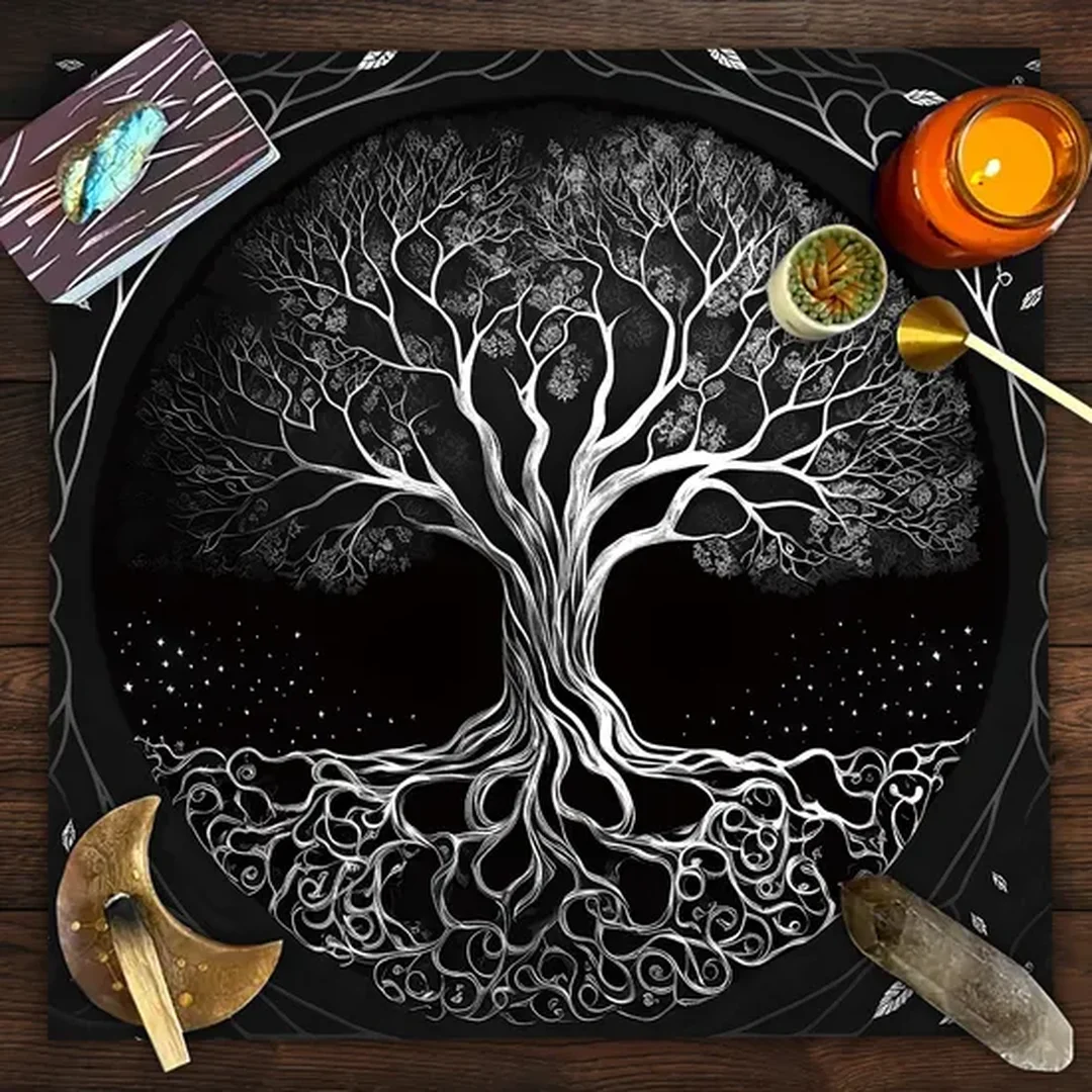 Khăn altar mặt trăng cho bài Tarot Khăn altar dùng khi tắm trăng cho bài tarot