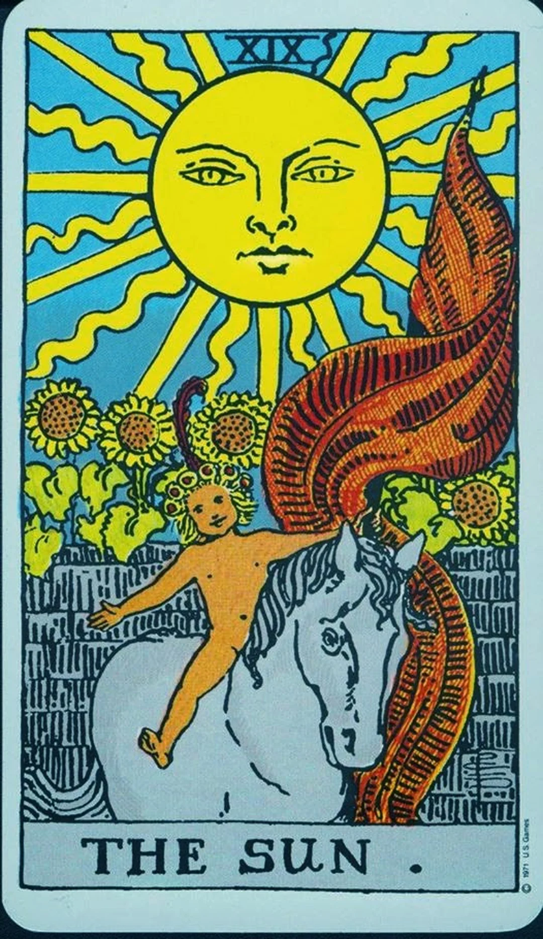lá The Sun minh họa độ rõ hình ảnh khi mua bộ bài tarot cho người mới