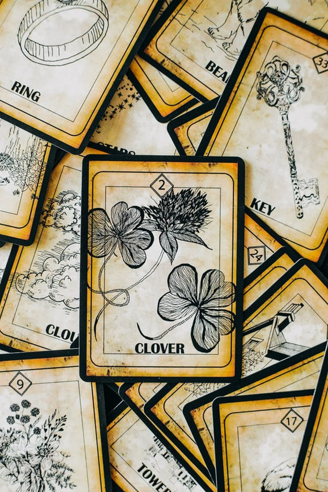 lenormand cards dùng cho trải Grand Tableau