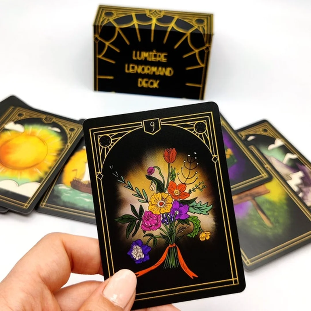 Lenormand deck bản mở rộng nghệ thuật lenormand deck bản mở rộng có hình minh họa nghệ thuật