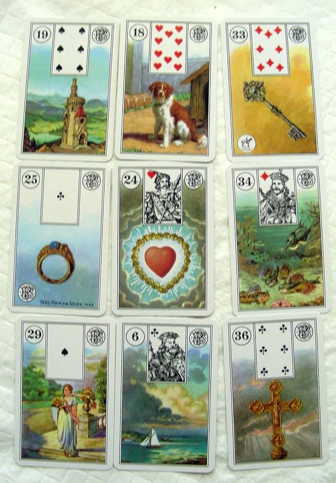 Lenormand deck có hộp và lá bài rõ nét lenormand deck có thiết kế hộp và lá bài rõ nét