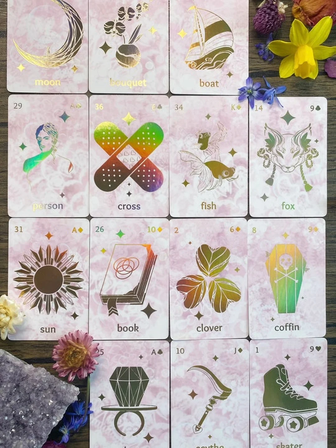 Lenormand deck vintage có biểu tượng rõ lenormand deck dạng vintage có biểu tượng rõ