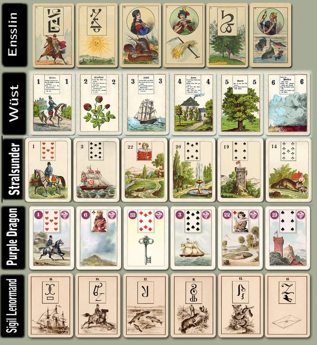 Lenormand deck nghệ thuật dễ gây rối nếu quá nhiều chi tiết lenormand deck nghệ thuật với biểu tượng trang trí