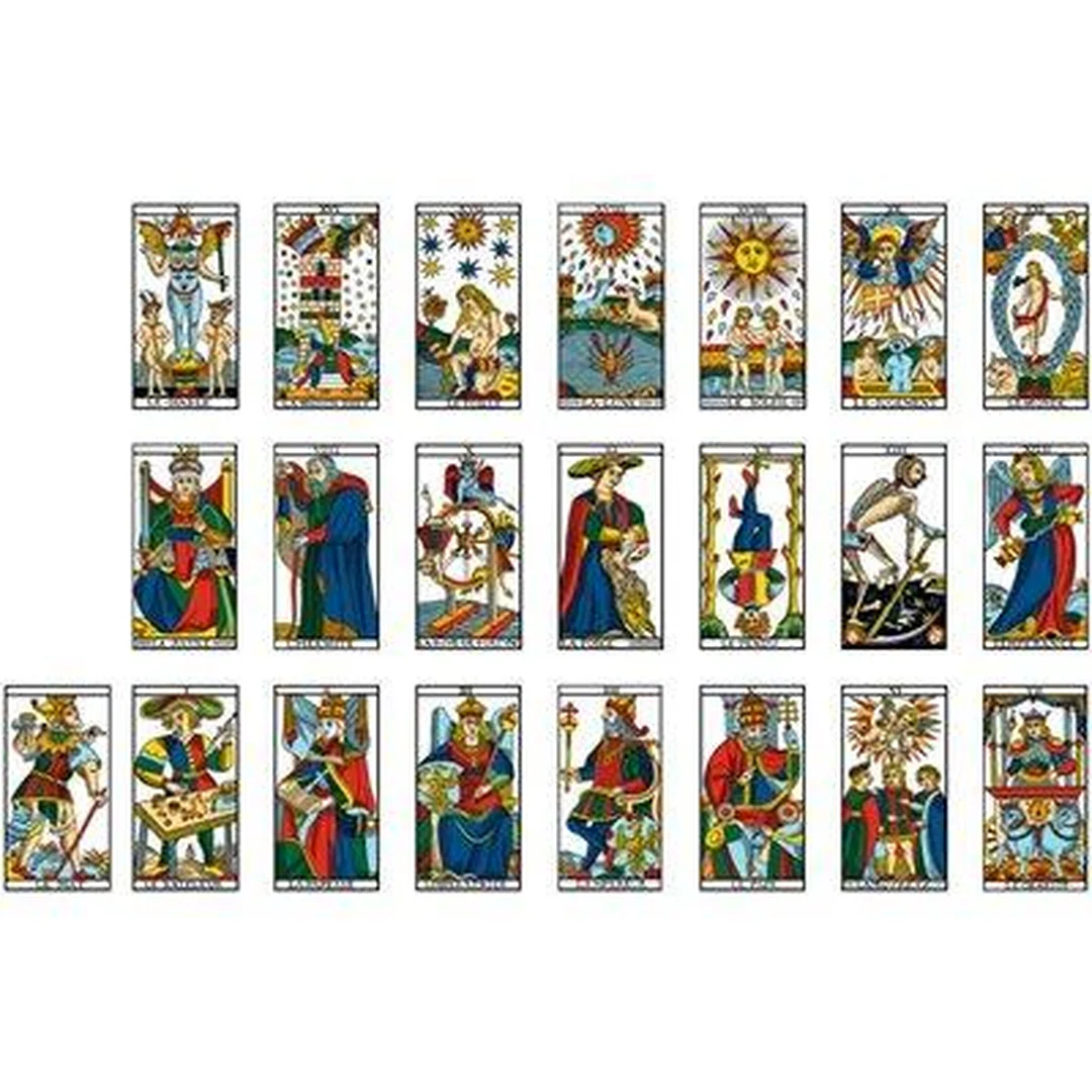 marseille tarot deck pip cards dạng hình học truyền thống