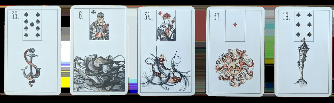 Maybe Lenormand Cards hộp bài và minh họa maybe lenormand cards bộ bài hộp và các lá minh họa