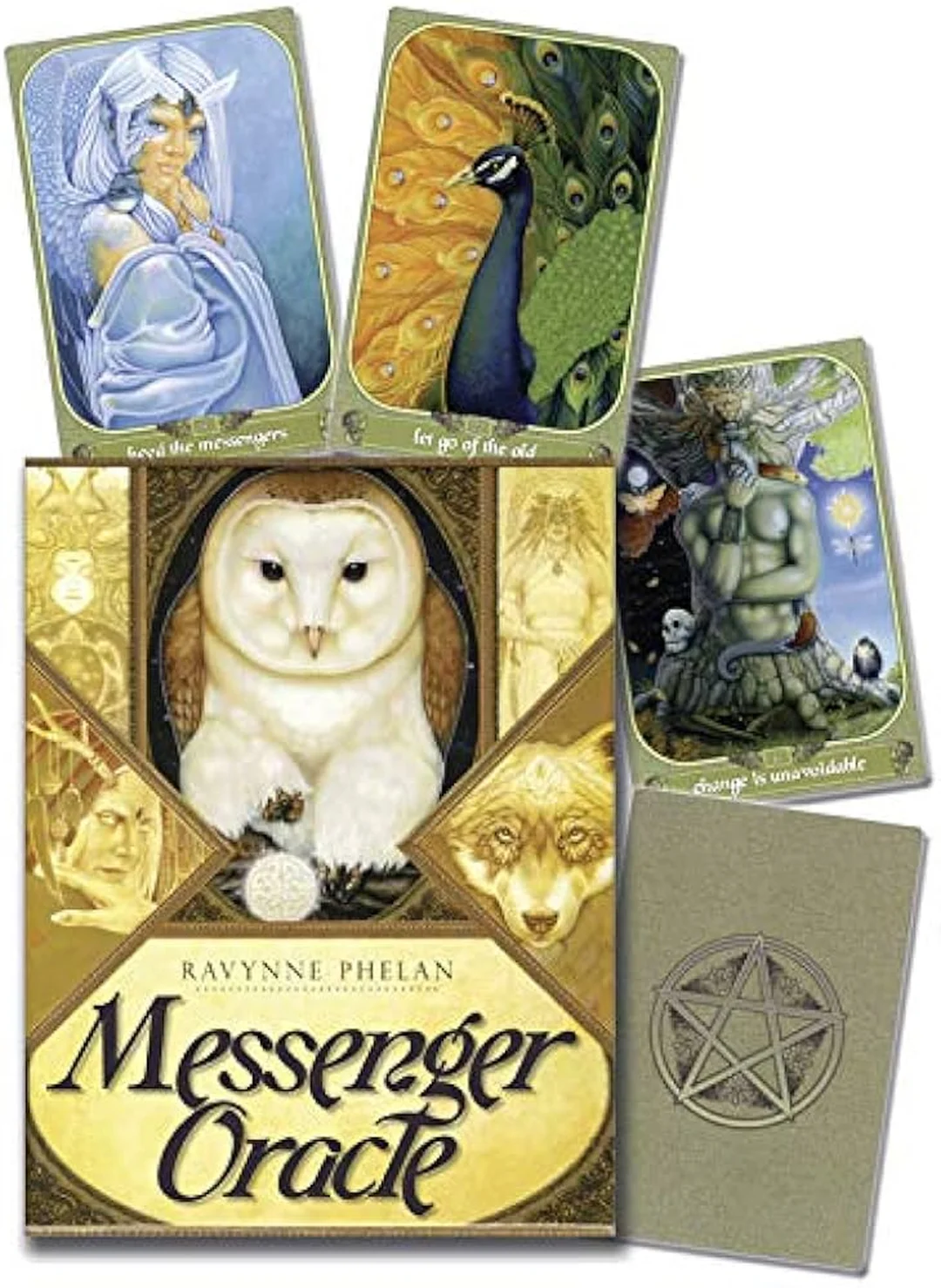 messenger oracle cards bản hộp cứng với minh họa thiên nhiên và linh vật