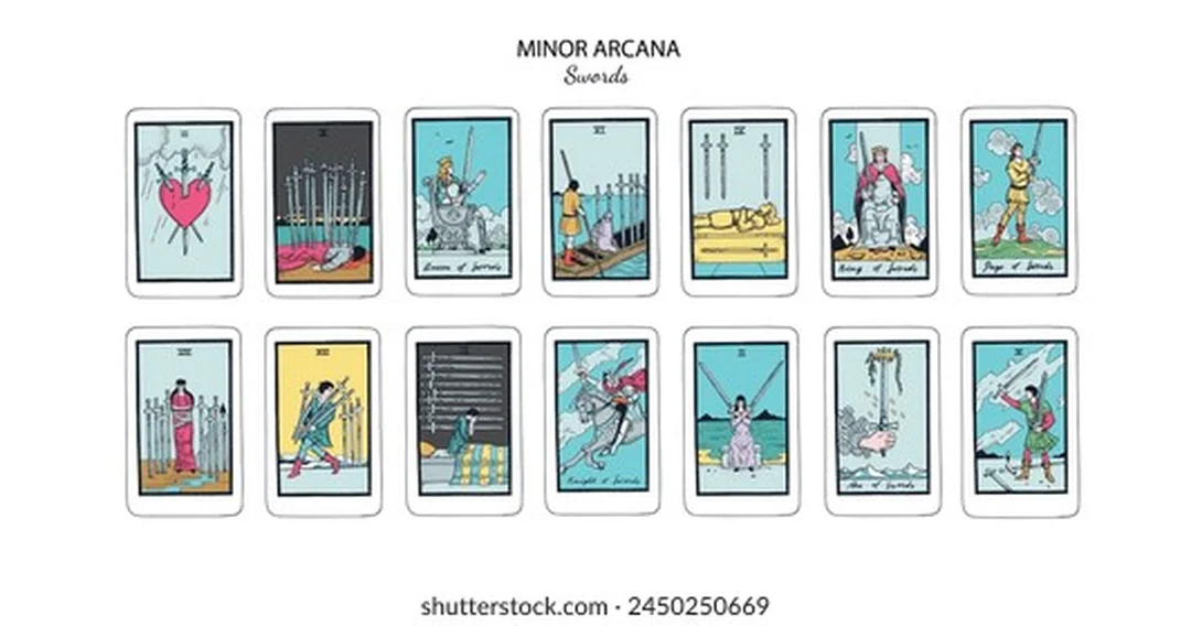 minor arcana cards dạng bộ bài tarot dùng trong trải bài