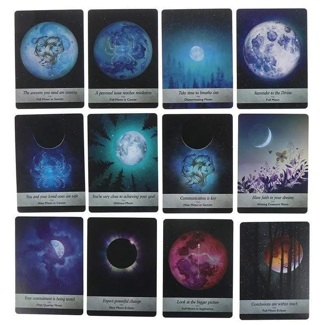 moonology oracle cards hình ảnh lá bài mặt trăng