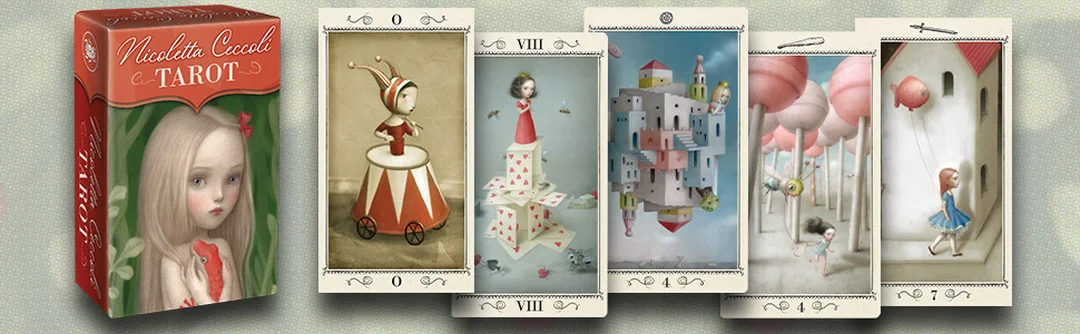 nicoletta ceccoli tarot deck banner minh họa các lá bài