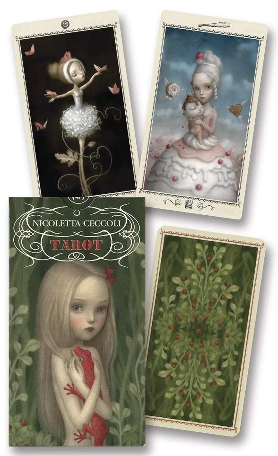 nicoletta ceccoli tarot deck bìa hộp và minh họa nhân vật siêu thực