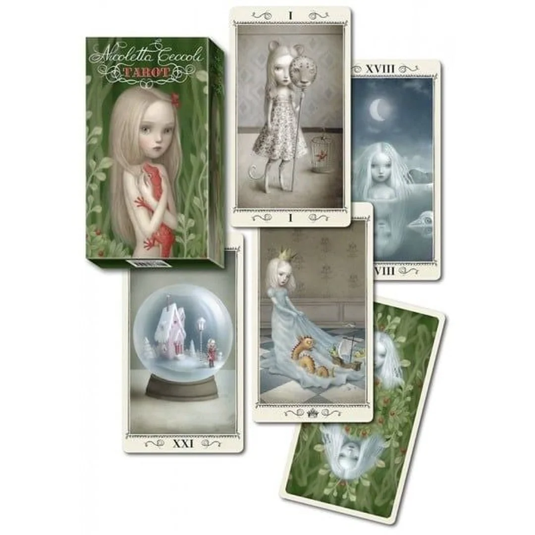 nicoletta ceccoli tarot deck hình ảnh lá bài phong cách búp bê siêu thực