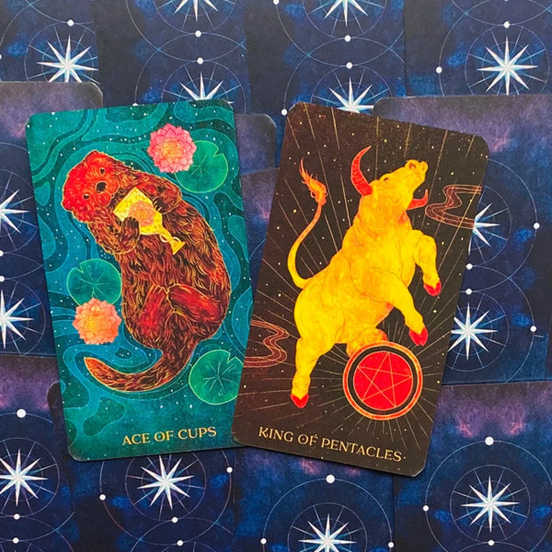 oriens tarot deck bản trải bài thực tế trên bàn