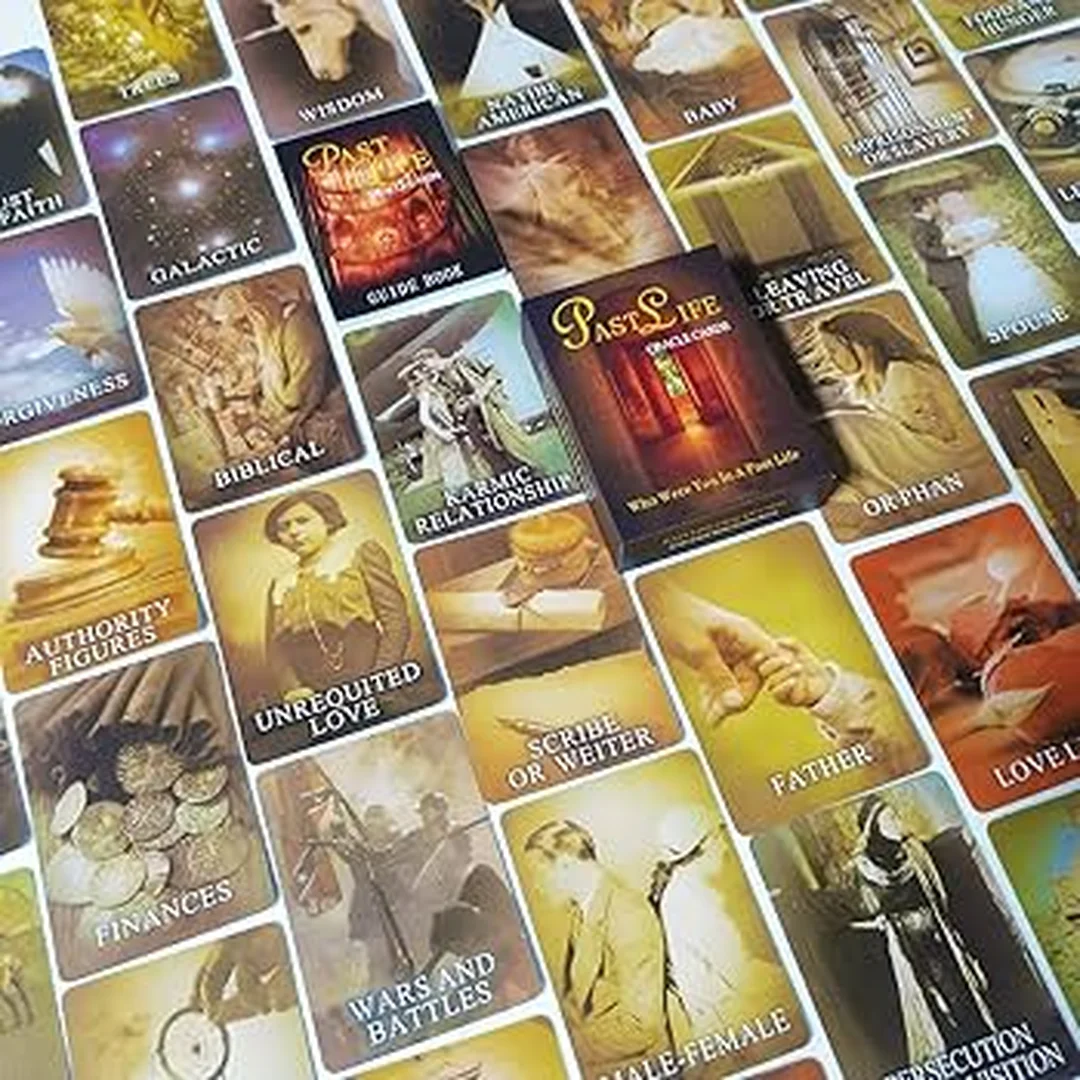 Past Life Oracle Cards Guidebook PDF hộp bài và mặt lá past life oracle cards guidebook pdf hộp bài và mặt lá