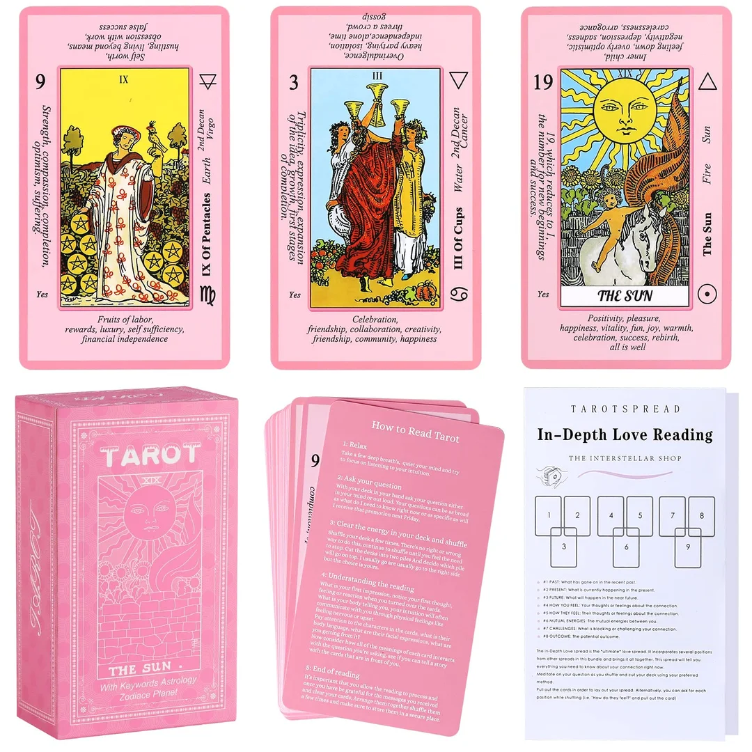 Pink tarot deck cho người mới học Tarot pink tarot deck cho người mới học Tarot
