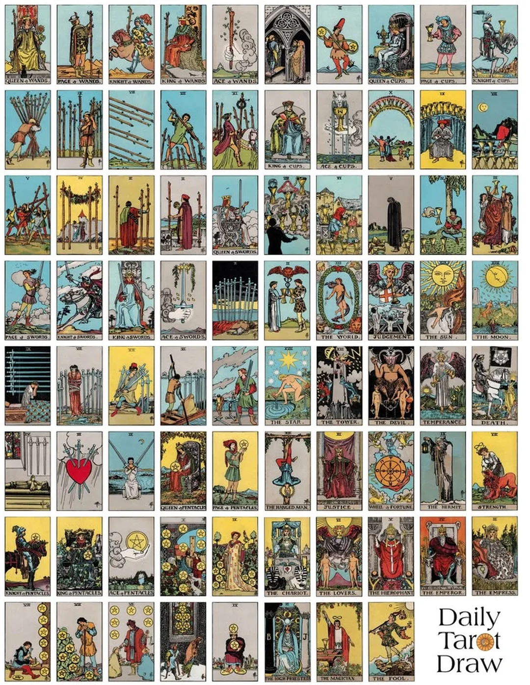 rider waite tarot book pdf bản sách Rider Waite cho người mới học