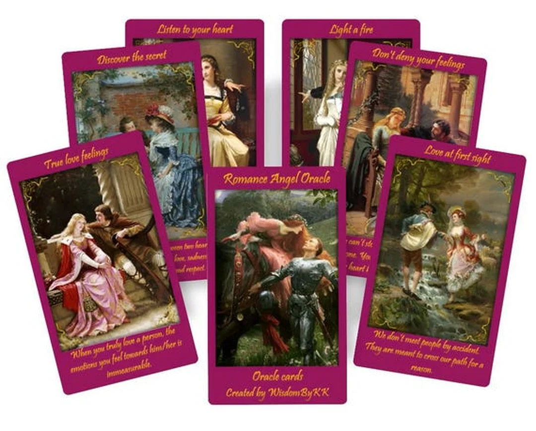romance angels oracle cards bản in lại cạnh vàng