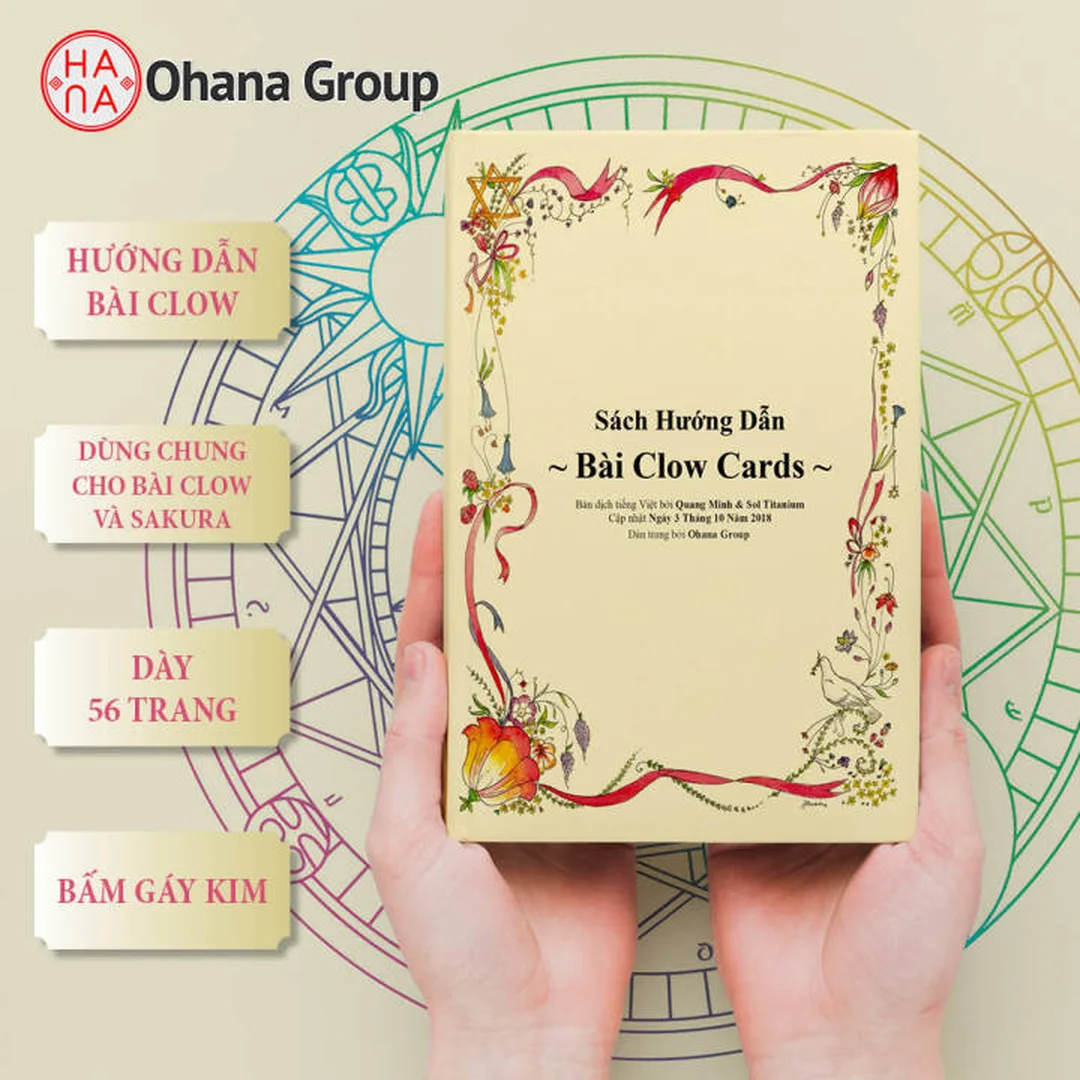 sách hướng dẫn bói bài clow và bộ bài Clow Cards dạng hộp