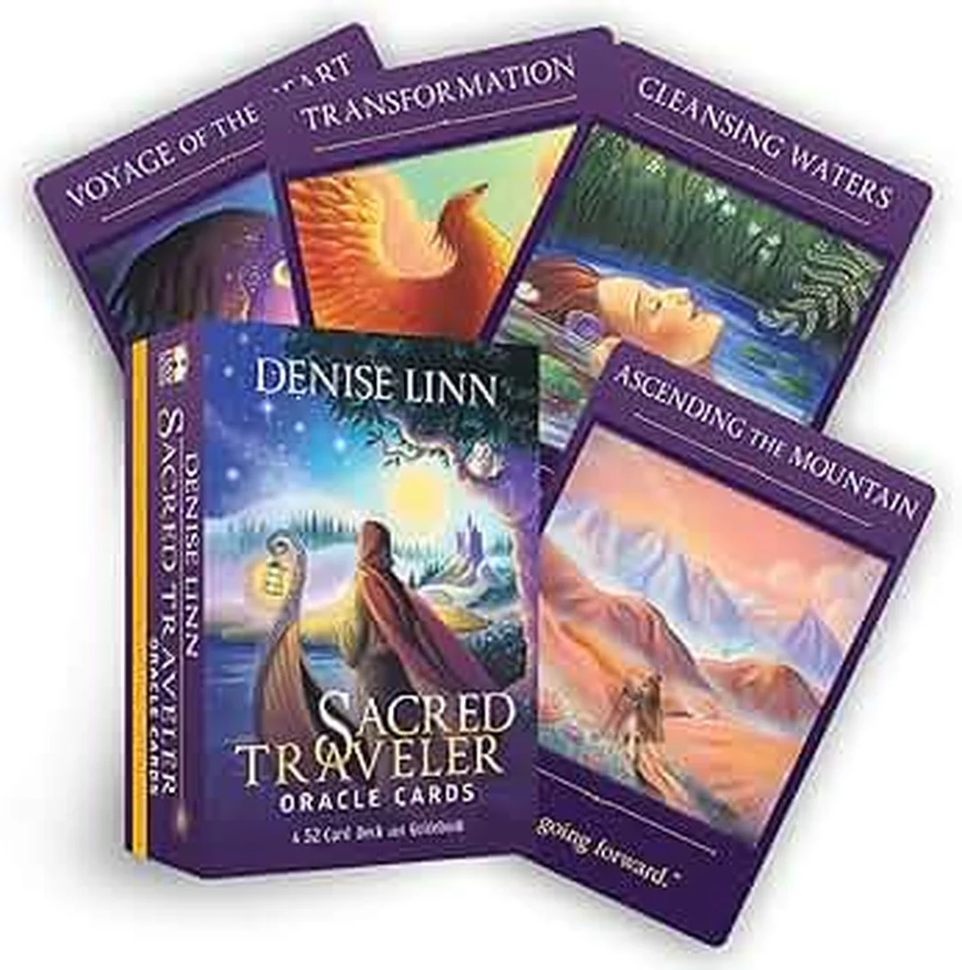 sacred traveler oracle cards mặt trước hộp bài Denise Linn