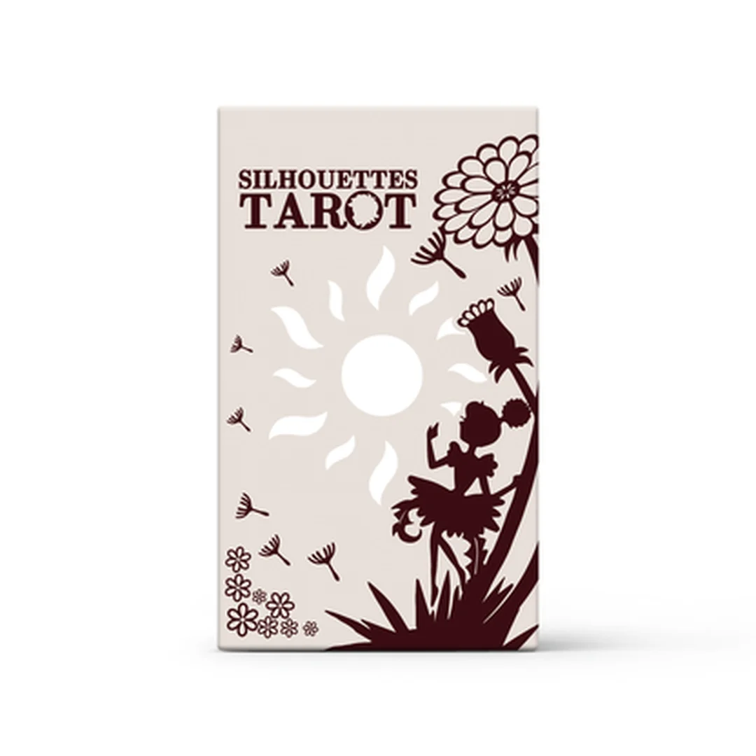 silhouette tarot deck hộp và lá bài nghệ thuật