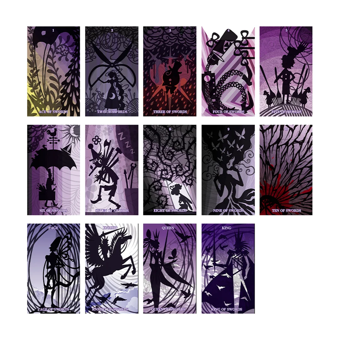silhouette tarot deck phiên bản Sun và Moon