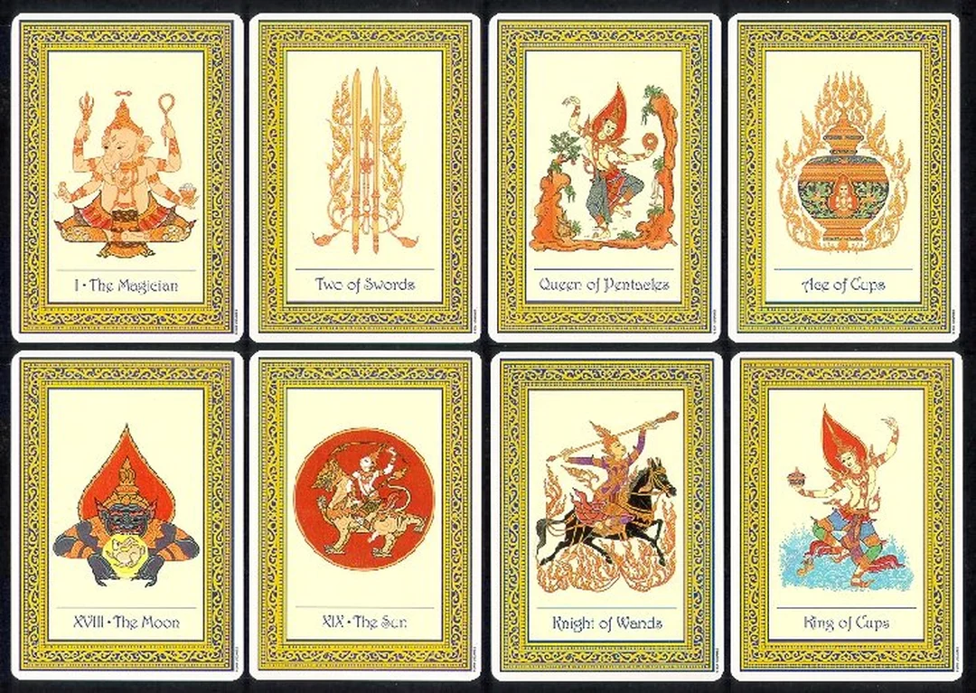 thai tarot deck Royal Thai Tarot phong cách mỹ thuật Thái Lan