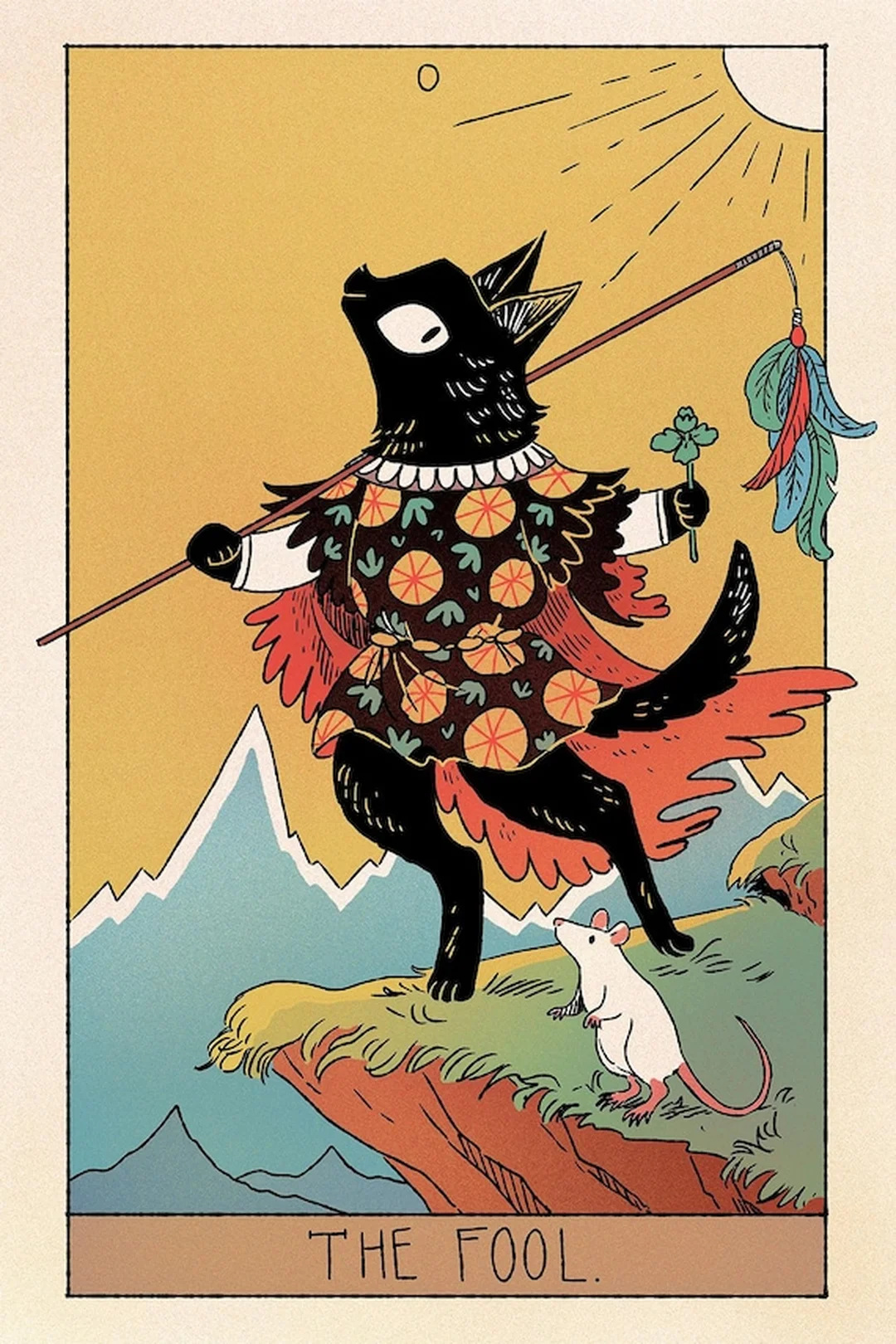 the fool tarot bản nghệ thuật độc lập từ Etsy