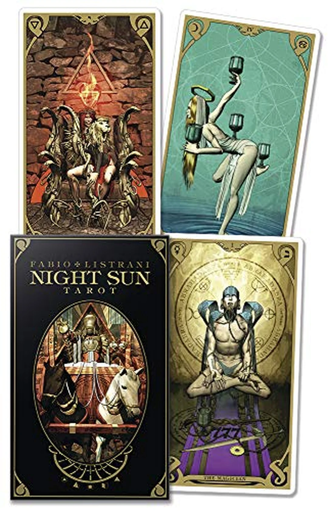 the night sun tarot deck mặt hộp và hình ảnh minh họa