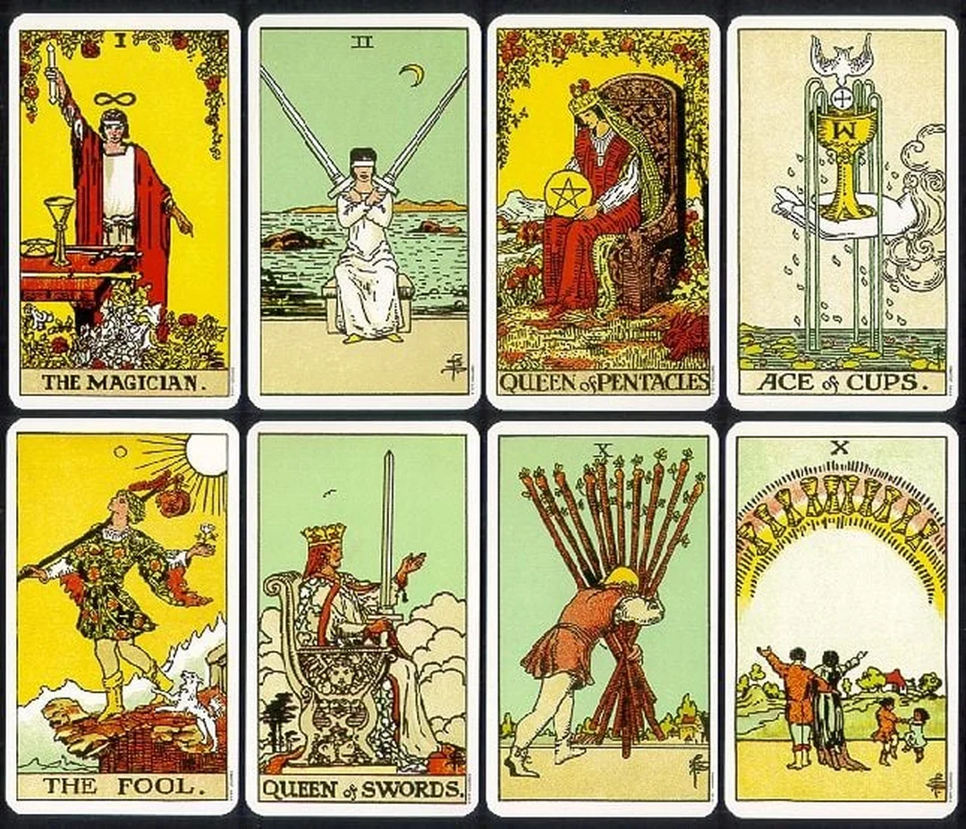 the rider waite tarot deck bản màu cổ dùng để sưu tầm