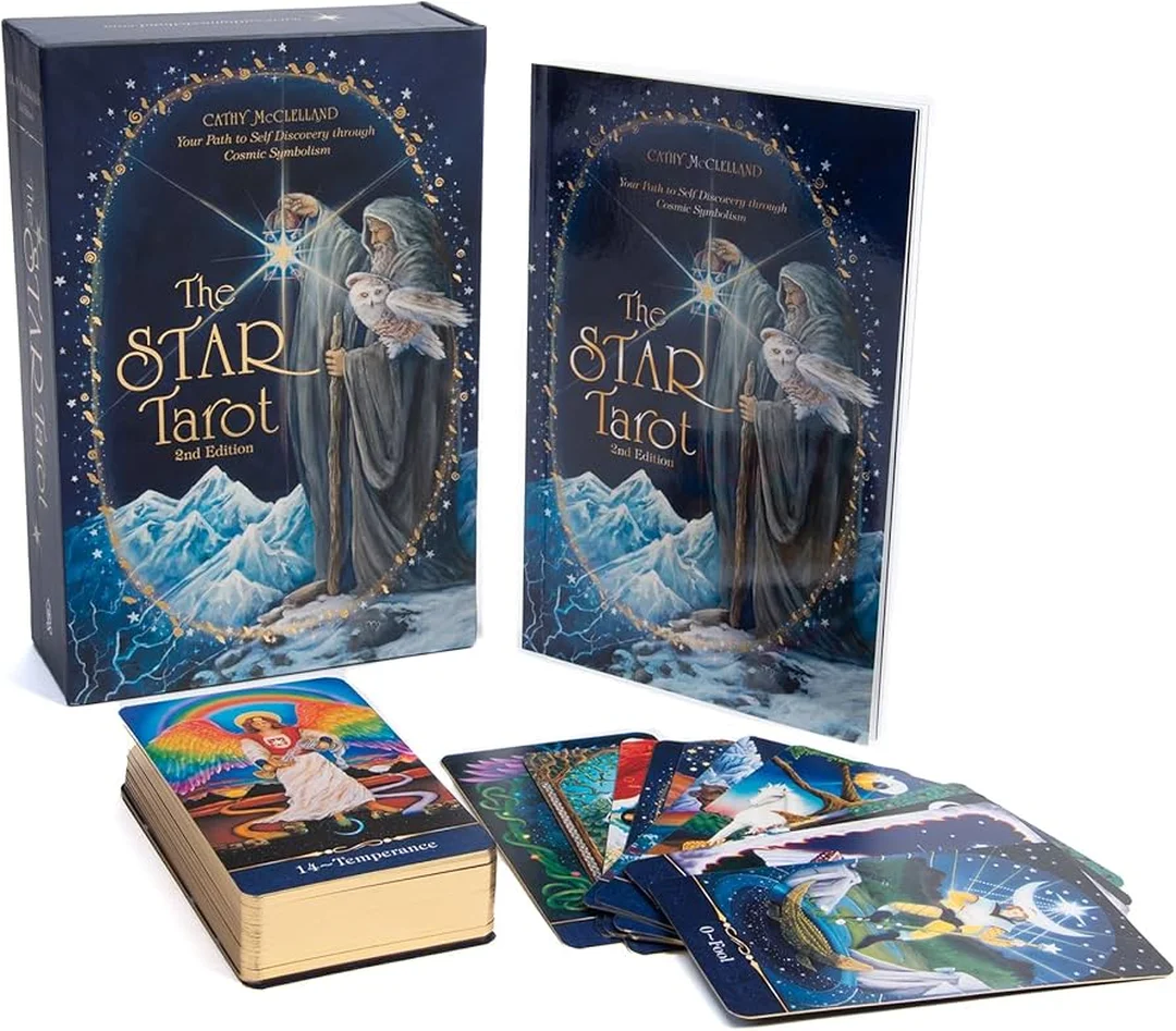 the star tarot deck bản hộp với minh họa vũ trụ