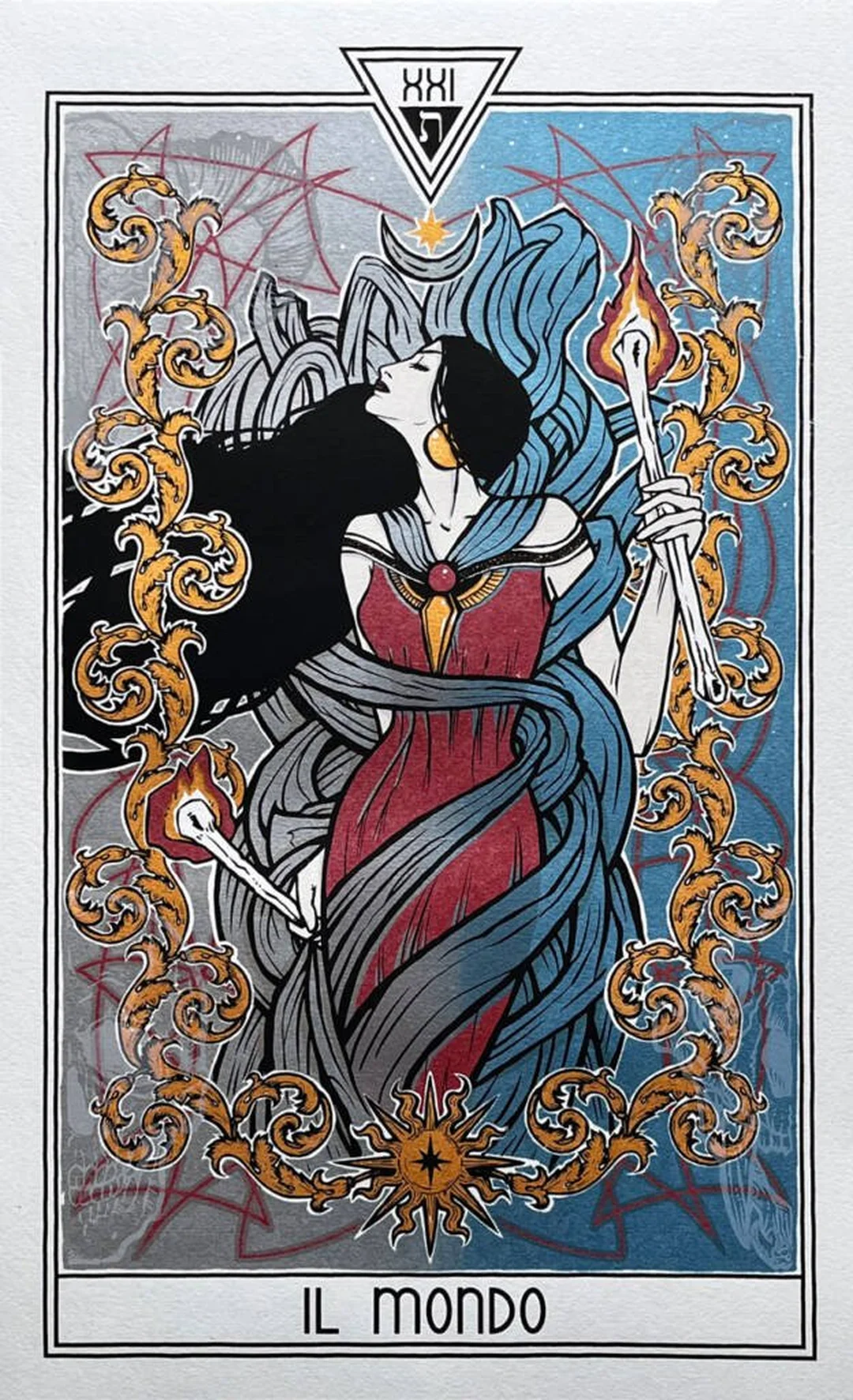Minh họa the world tarot phong cách cổ điển the world tarot minh họa phong cách cổ điển